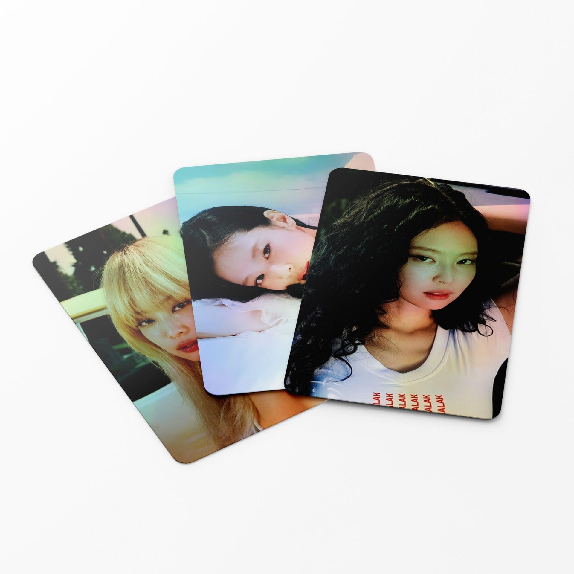 Jennie Fotokarten 55Pcs Mantra Laser Postkarten Nuevo Album Ruby Foto Tarjetas