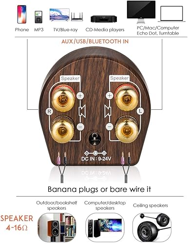 Miniatura 8 de Nobsound - Mini amplificador de potencia Bluetooth 5.0, estéreo Clase D, Hi-Fi, parlante doméstico