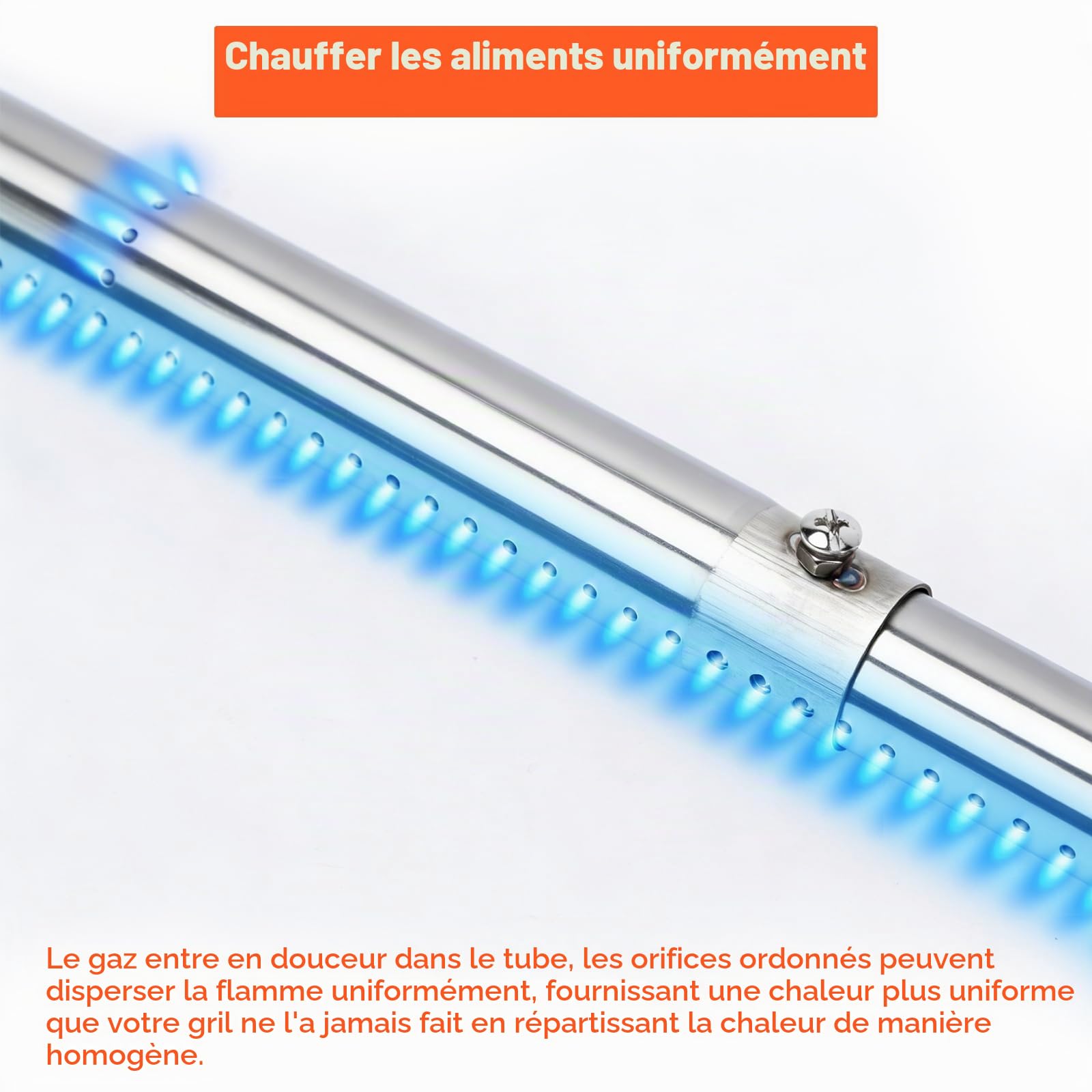 QuliMetal 31-45cm Brûleur Universel Pièces détachées pour Landmann Triton 2, Enders Monroe, Tepro, Campingaz, Taino, Proficook, Barbecook, Brûleur Tubulaire Réglable, 4 pièces