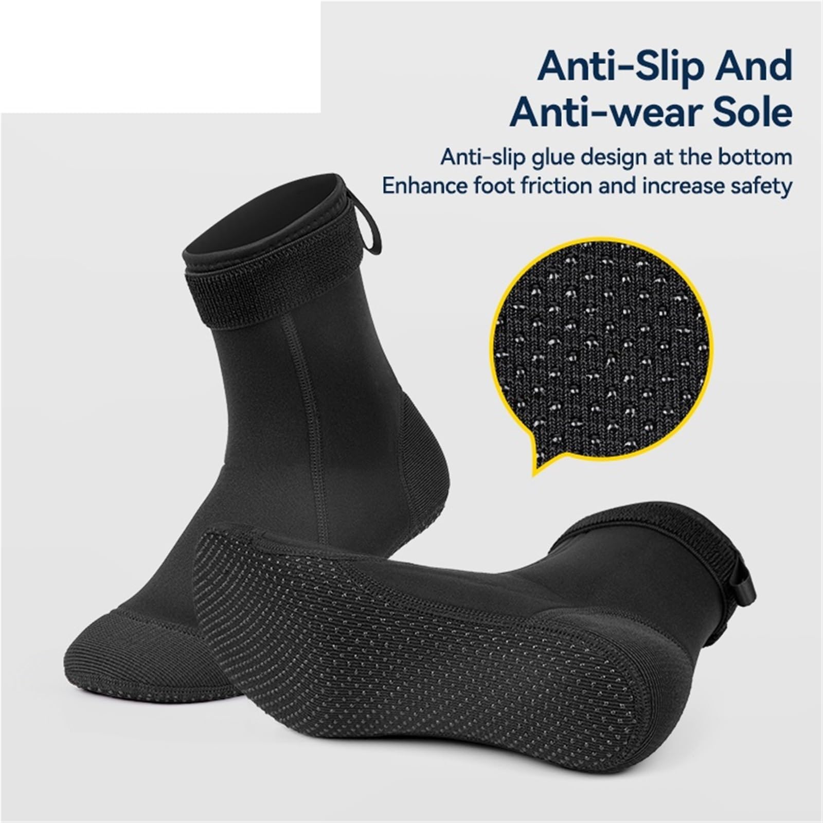 Tauchstrümpfe Tauchsocken, Tauchstiefel, wasserdichte Socken, rutschfest, Strand, warm, Tauchen, Schwimmen, Surfen, Neoprenanzug
