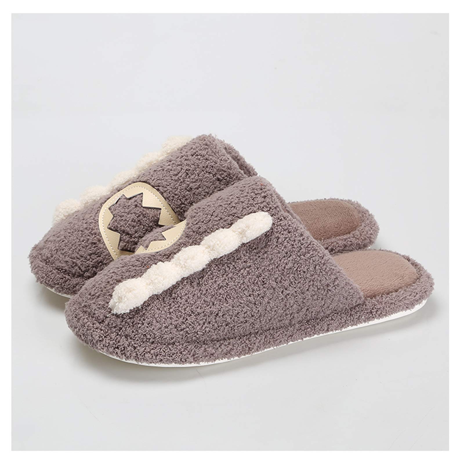 Zapatillas de Mujer Zapatillas de algodón para niños, Calor Interior del hogar en otoño e Invierno, niñas, niños, niños, Damas, Hombres Zapatillas de casa (Color: b, tamaño: 28/29) (d 42/43 EU)