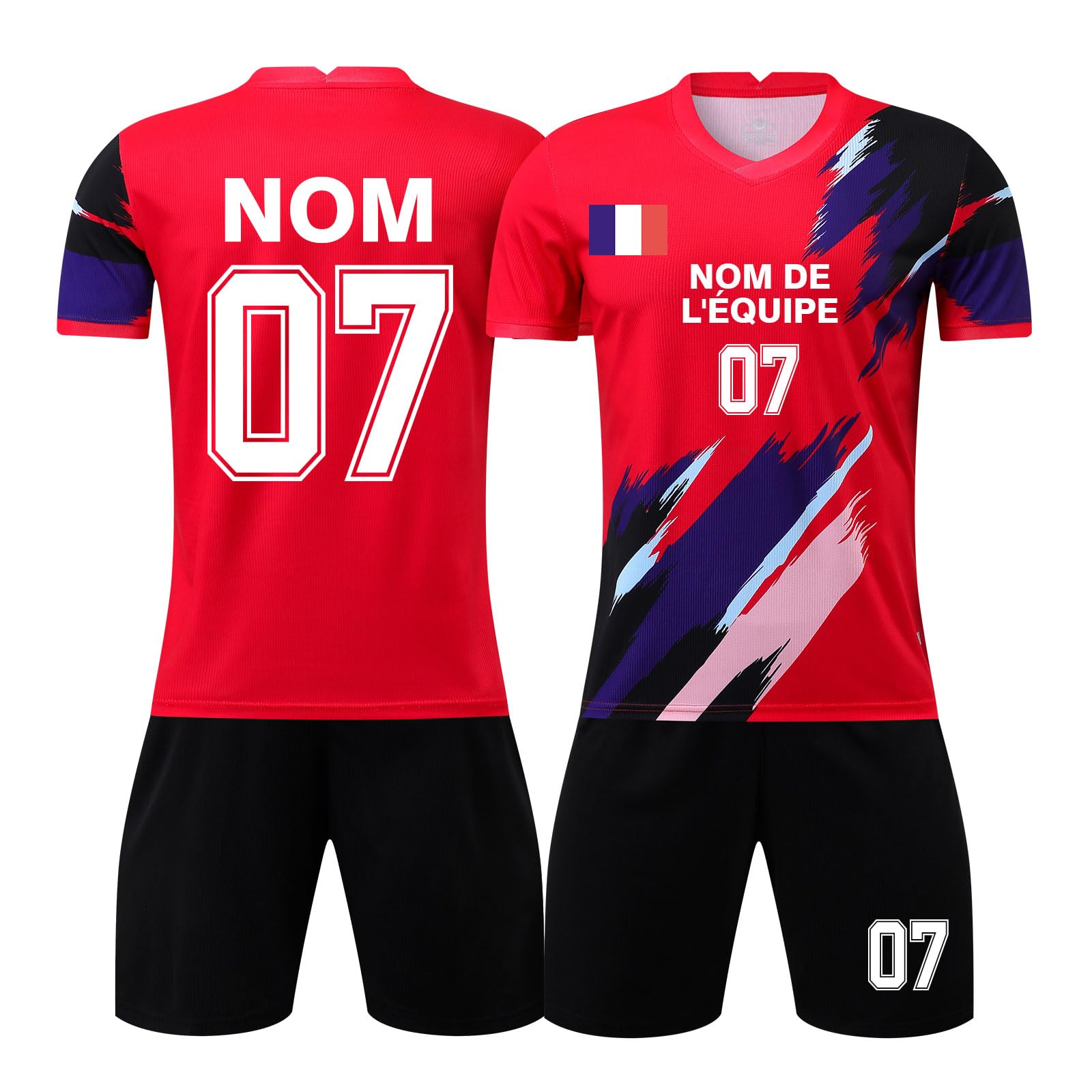 LAIFU Maillot de Foot Enfant Personnalisé Adultes Garçon Fille Uniformes de Football Personnalisés Hommes Femmes Nom Numéro Logo