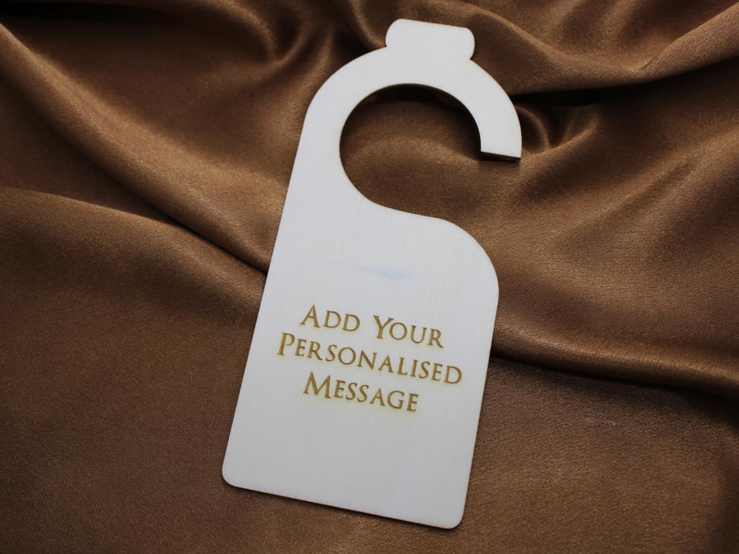 Engraved Personalised Door Hanger 'Add Your Personalised Message' Wooden Sign Plaque