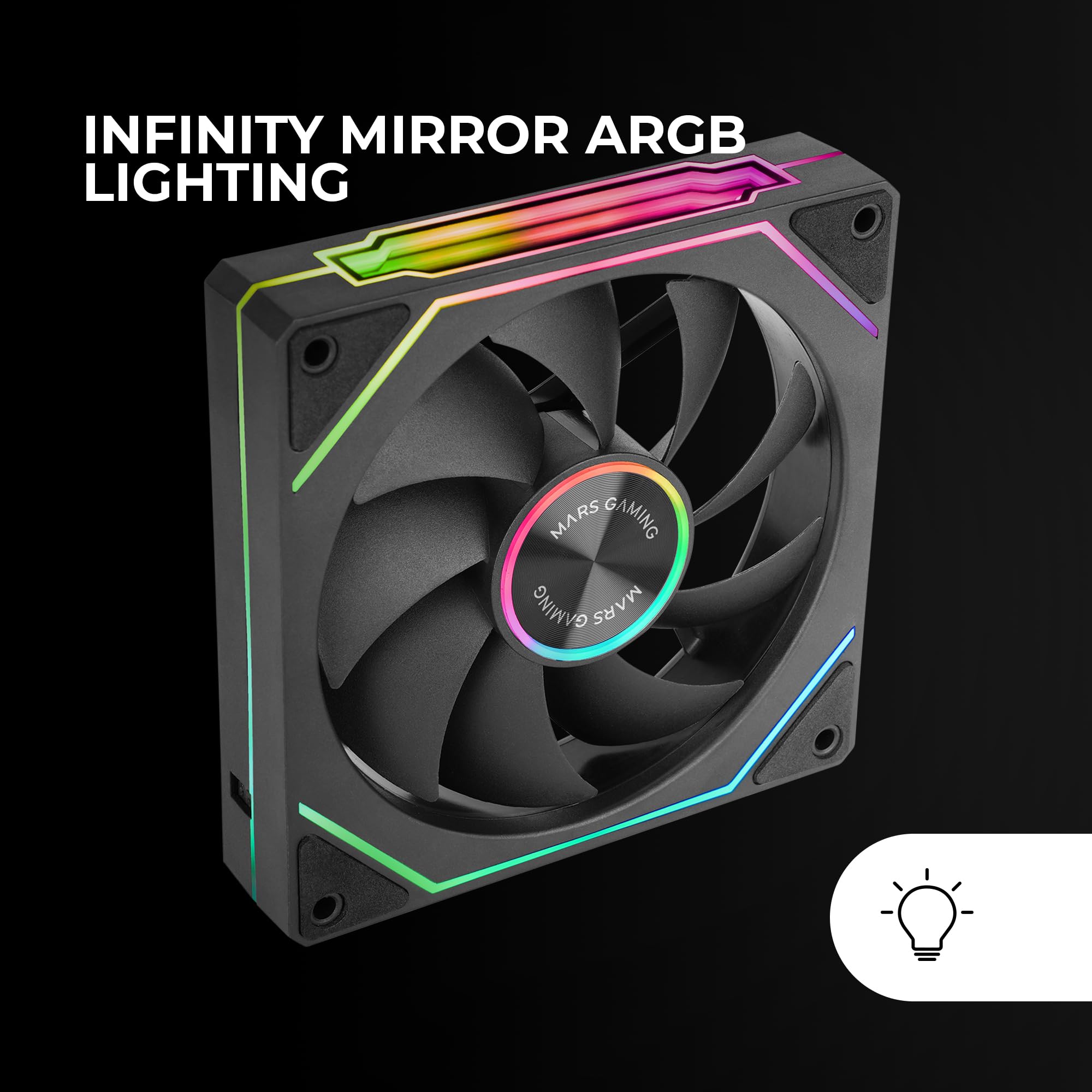 Mars Gaming MFD, Ventilador 120mm CHROMA RGB Dual Automático, Ultra Silencioso 14dB, Conexión Molex 4PIN, Sistema Antivibraciones, Transparente — view 133