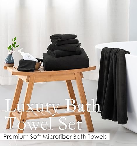 Miniatura 5 de MINCHI Juego de 4 toallas de baño de gran tamaño, ultra suaves y absorbentes, para el hogar y el hotel, toalla de baño de gran tamaño, toallas de