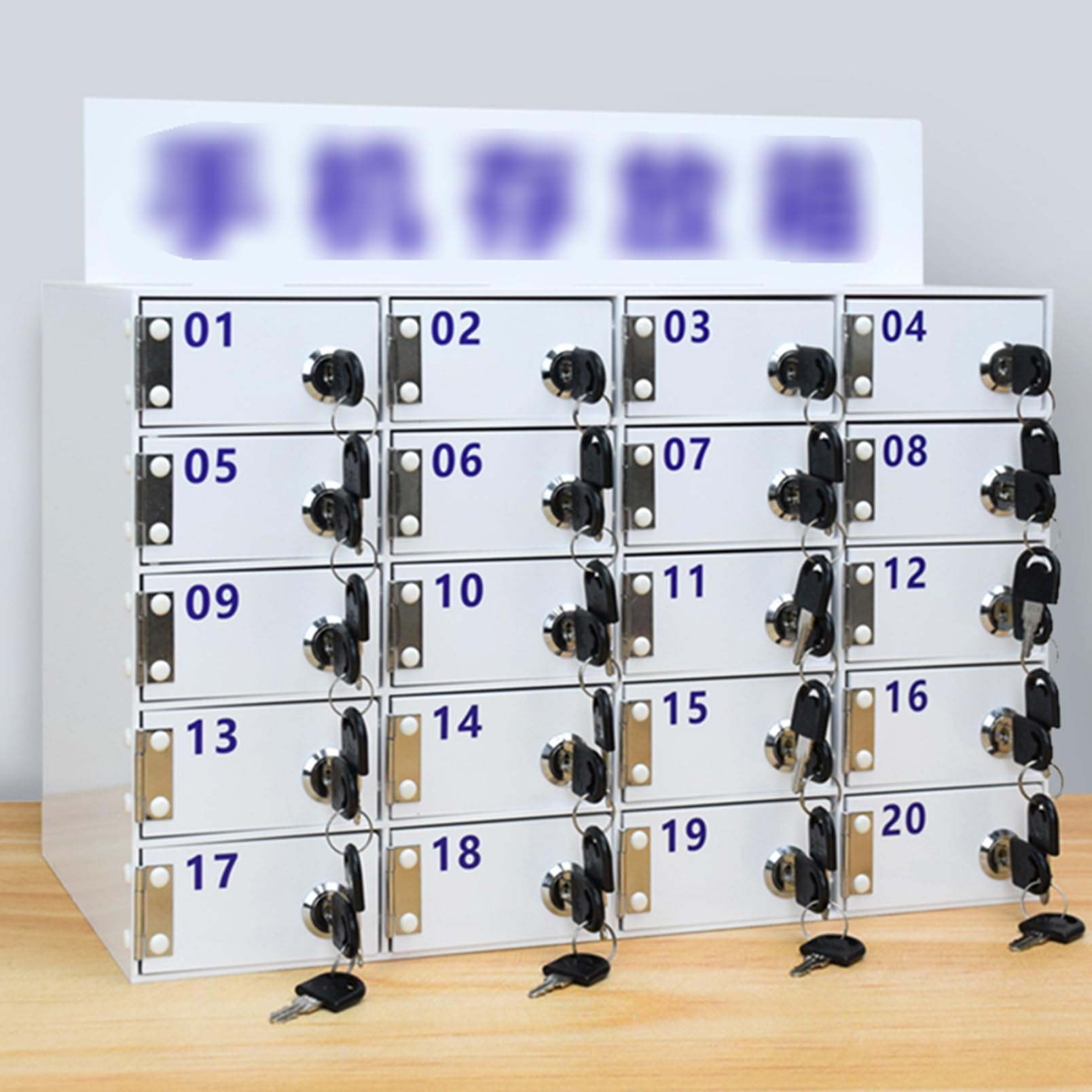 Gabinete De Almacenamiento Grueso para Teléfono Móvil Caja Acrílica para Teléfono Móvil con Cerradura las para Empleados Montadas En La Pared
