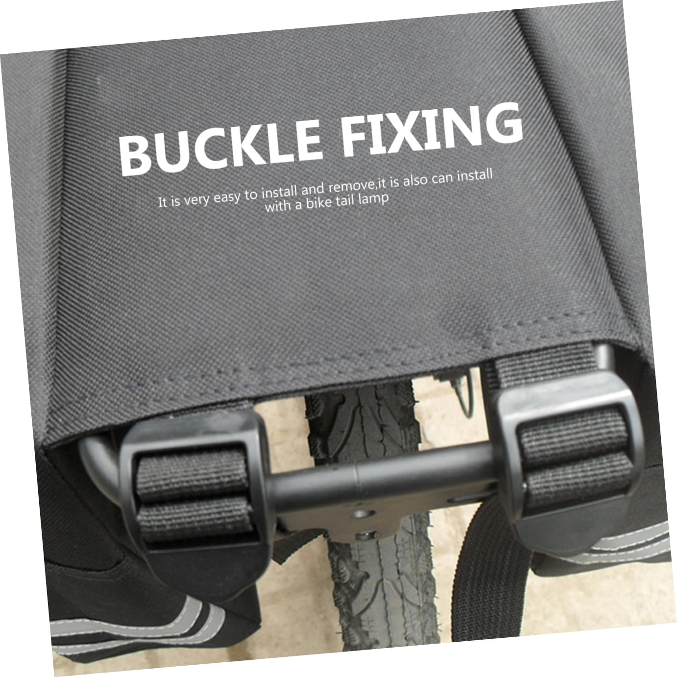 BESPORTBLE Borsa Posteriore per Portapacchi Bici Rossa, Pvc, Capiente | Installazione Semplice, Tasche a Rete per Oggetti Piccoli, Compatibile Fanale Posteriore