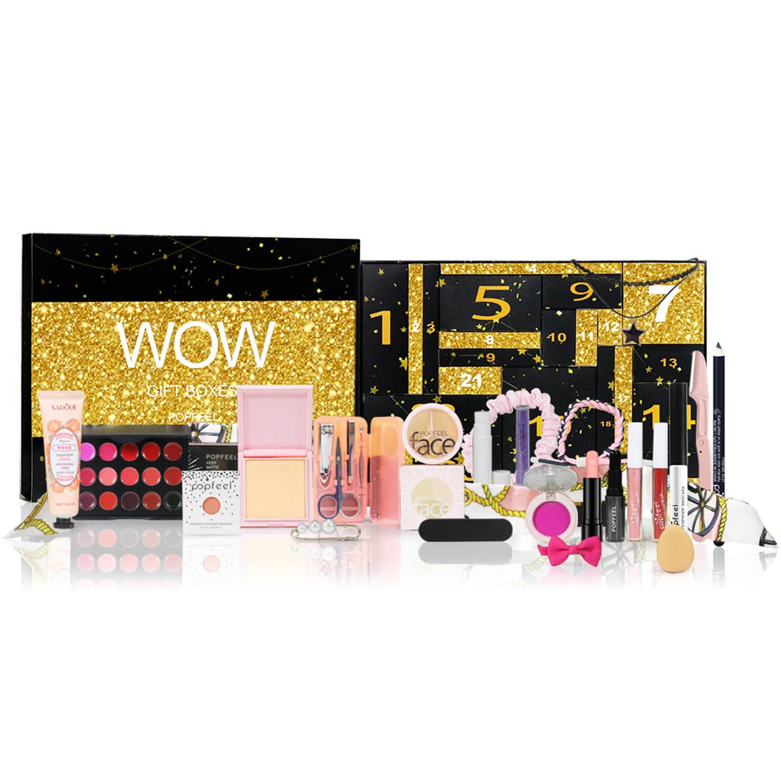FantasyDay All in One Makeup Kit for Women Full Kit Girls Makeup Gift Sets Xmas Essential Bundle Include Eyeshadow Palette Lipstick Blush Concealer Eyeliner Mascara Foundation Brush Eyebrow Pencil WOW003