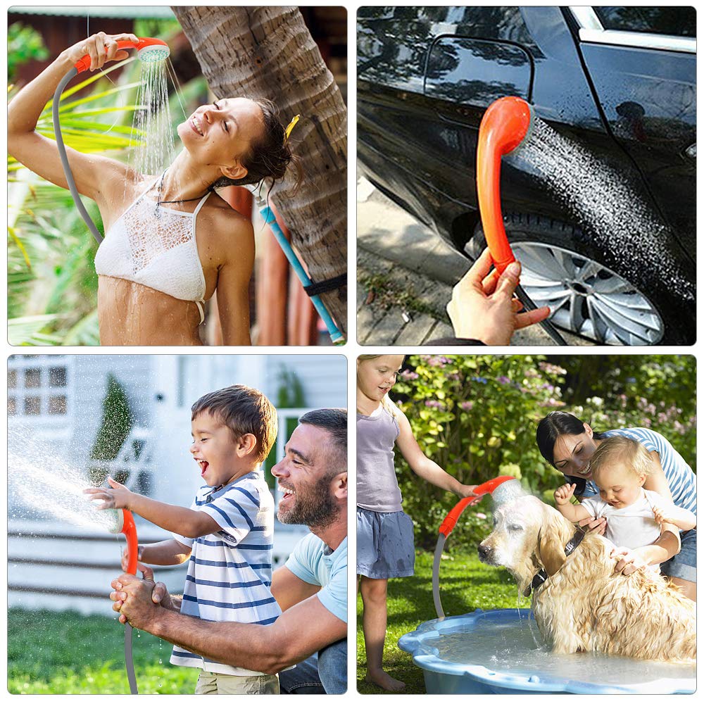 Cocoarm Douche de Camping Douche Portable Rechargeable pour Le Camping, USB Charge électrique Portable Douche de Camping pour Le Nettoyage de la Voiture de Voyage (Douche)