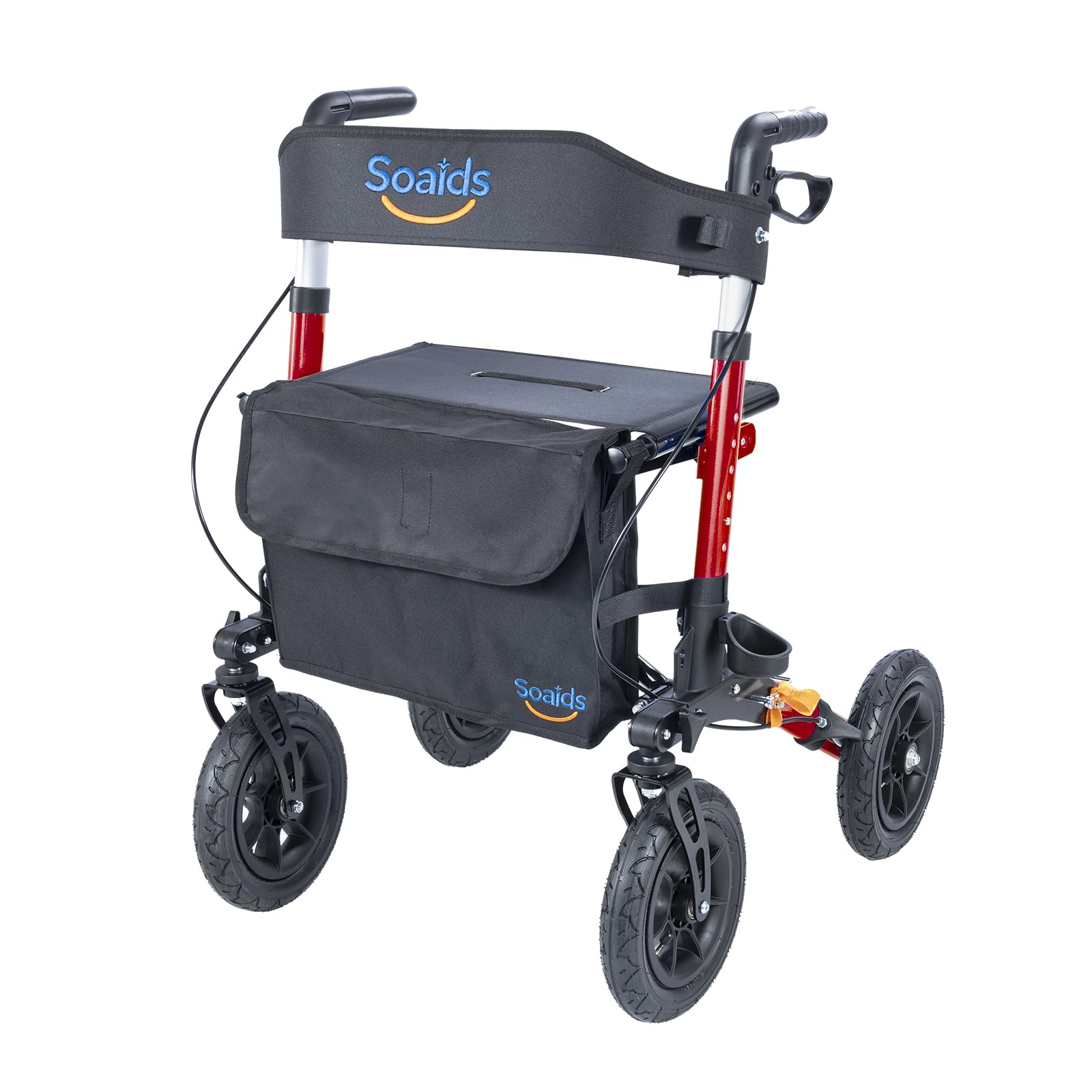 All Terrain Walker, 10" Pneumatic Tires, Rollator Walkers for Seniors