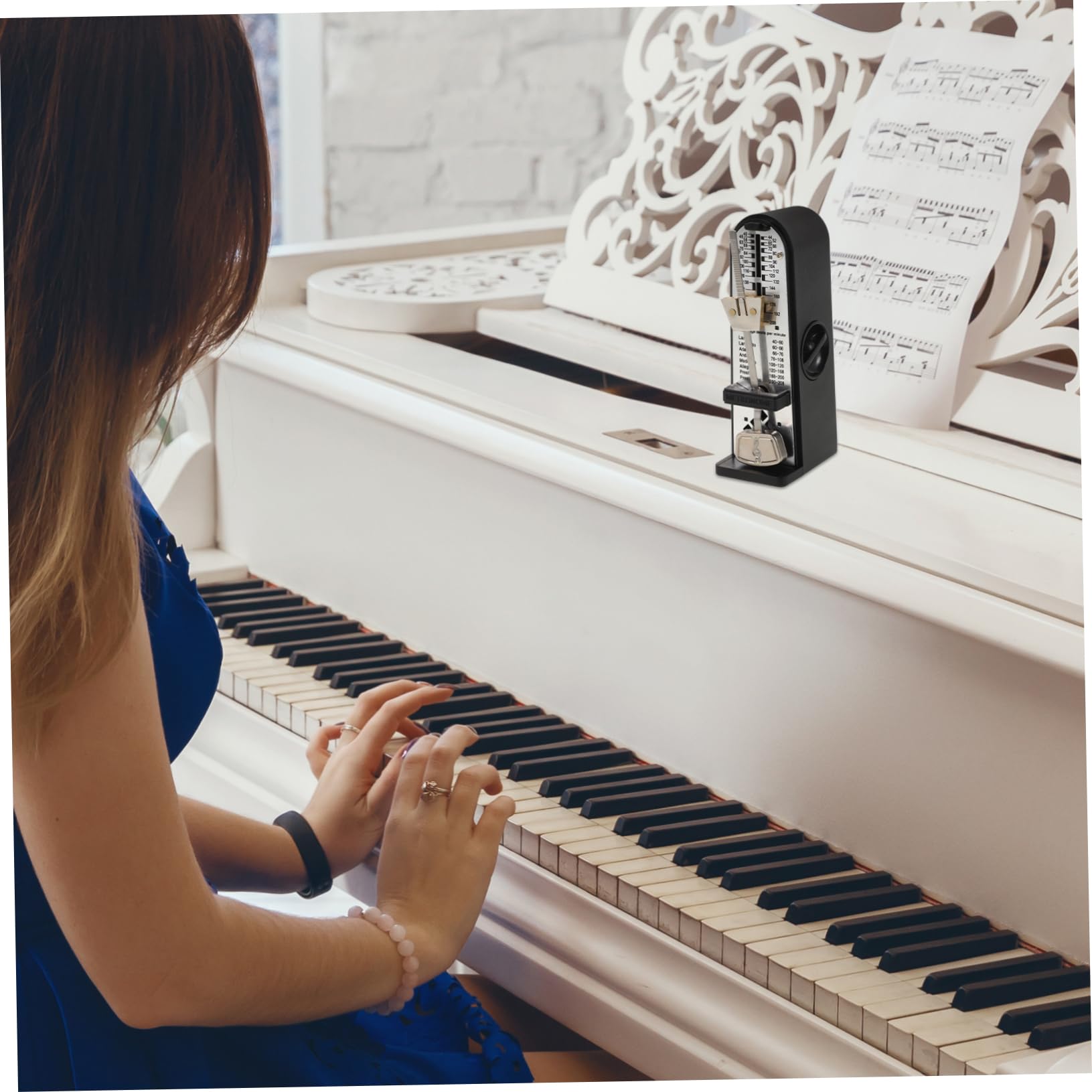 ibasenice 3piezas Metrónomo Mecánico De Piano y Guitarra Herramienta De Afinación Para Instrumentos Precisión De Portátil y Para Violín y Guzheng