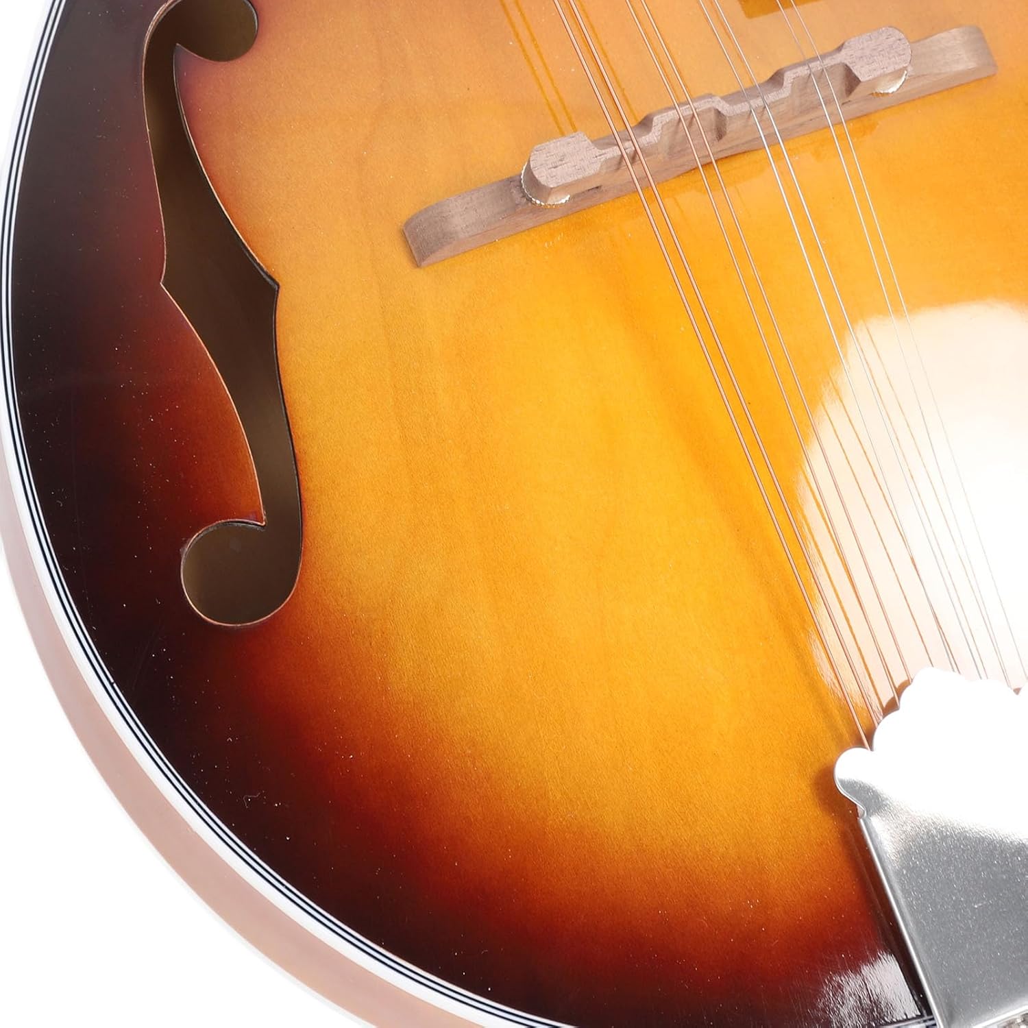 Eujgoov Vintage Mandolin Instrument Set 8 String Right Handed A Shaped Acoustic for Beginner Adults in Sunburst Color