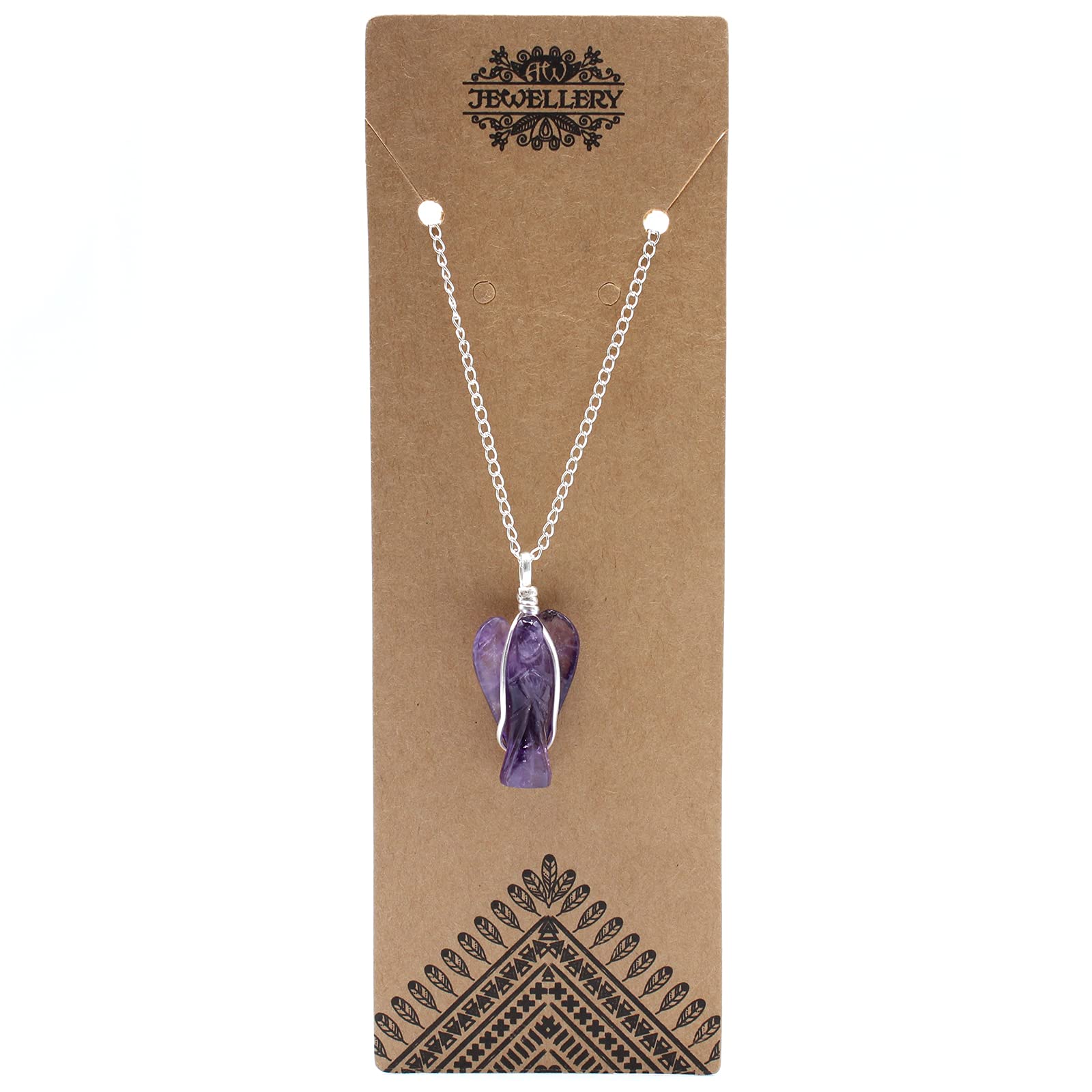 KDMD - Women's Pendant - Gemstone Guardian Angel - Amethyst - Blue