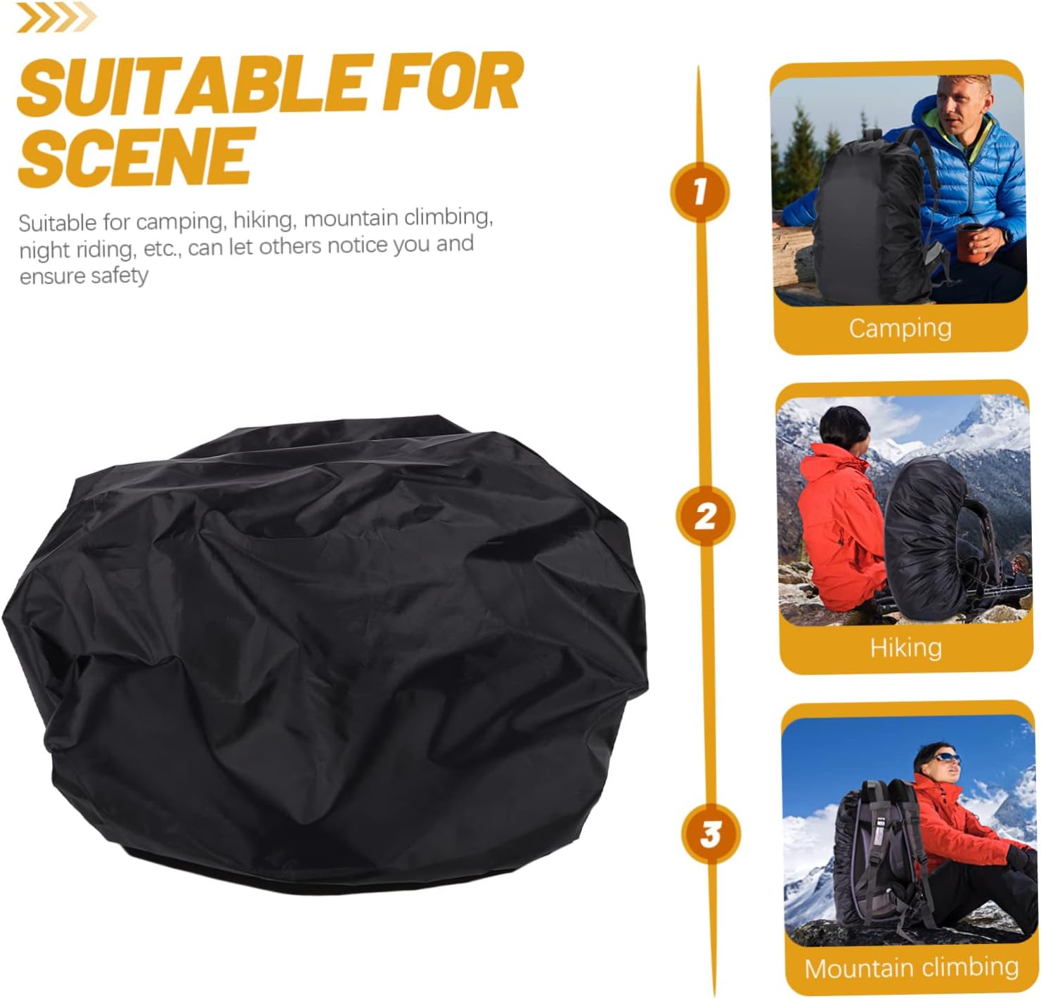 VICASKY 1Set Backpack Rainproof Cover Outdoor Protector for Hiking Camping and Cycling Fits Up to Includes Storage Bag Durable Shield Against