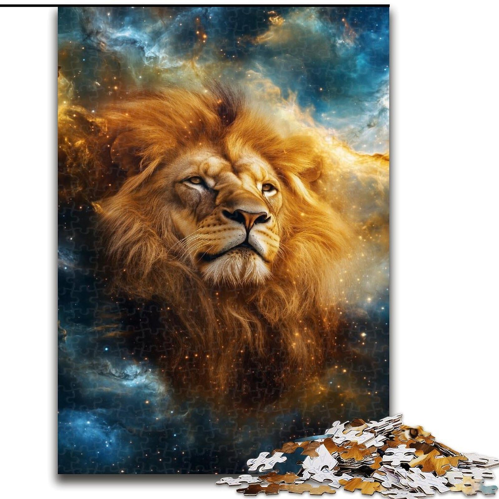 Jigsaw Puzzles for Adults 1000 Jigsaws Galaxy Lion, Decompressing Intellectual Educational Toy Birthday Present, Gifts (Size 50x75cm)