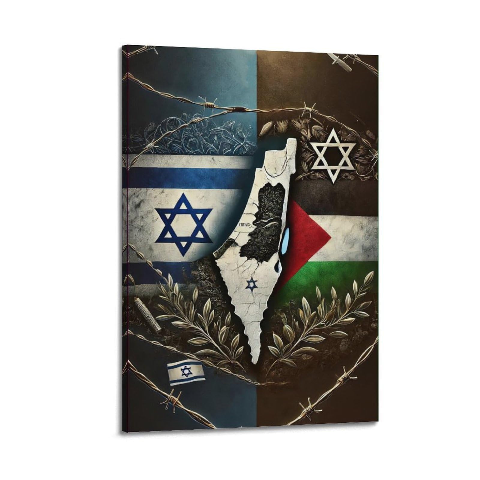 XKUGA World Peace Anti-War Freedom Palestine Gaza Poster Modern Decorative Canvas Prints - Ideal Wall Art for Family, Man Cave, Game Room, Boys & Girls Bedroom 20x30inch(50x75cm)