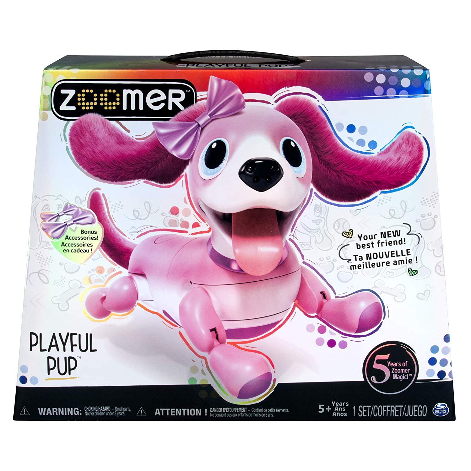 Amazon | Zoomer Playful Pup インタラクティブピンクロボット犬