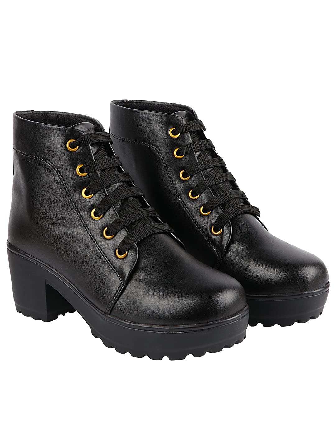 Do Bhai Womens/Girls Black Platform Heeled Classic Solid Boots (B09PBPHQGS) Amazon Price History, Amazon Price Tracker