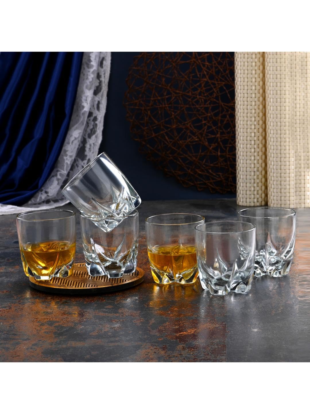 AFAST Party Perfect Glasses for Water, Juice, Cocktails, Smoothies and Other Drinking Beverages, Glass, Clear, Pack of 11, 7.5 X 7.5 X 9 CM 4