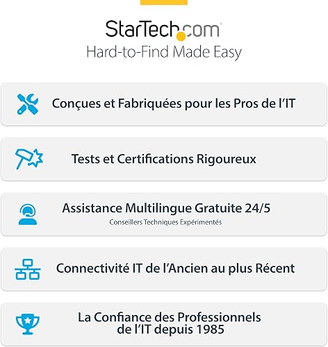 StarTech.com Câble Ethernet CAT8 Blanc de 15m, RJ45 Snagless, 25G/40G, 2000MHz, 100W PoE++, S/FTP, Fil de Cuivre Pur 26AWG, LSZH, Cordon de Raccordement Réseau Blindé avec Serre-Câble - 7