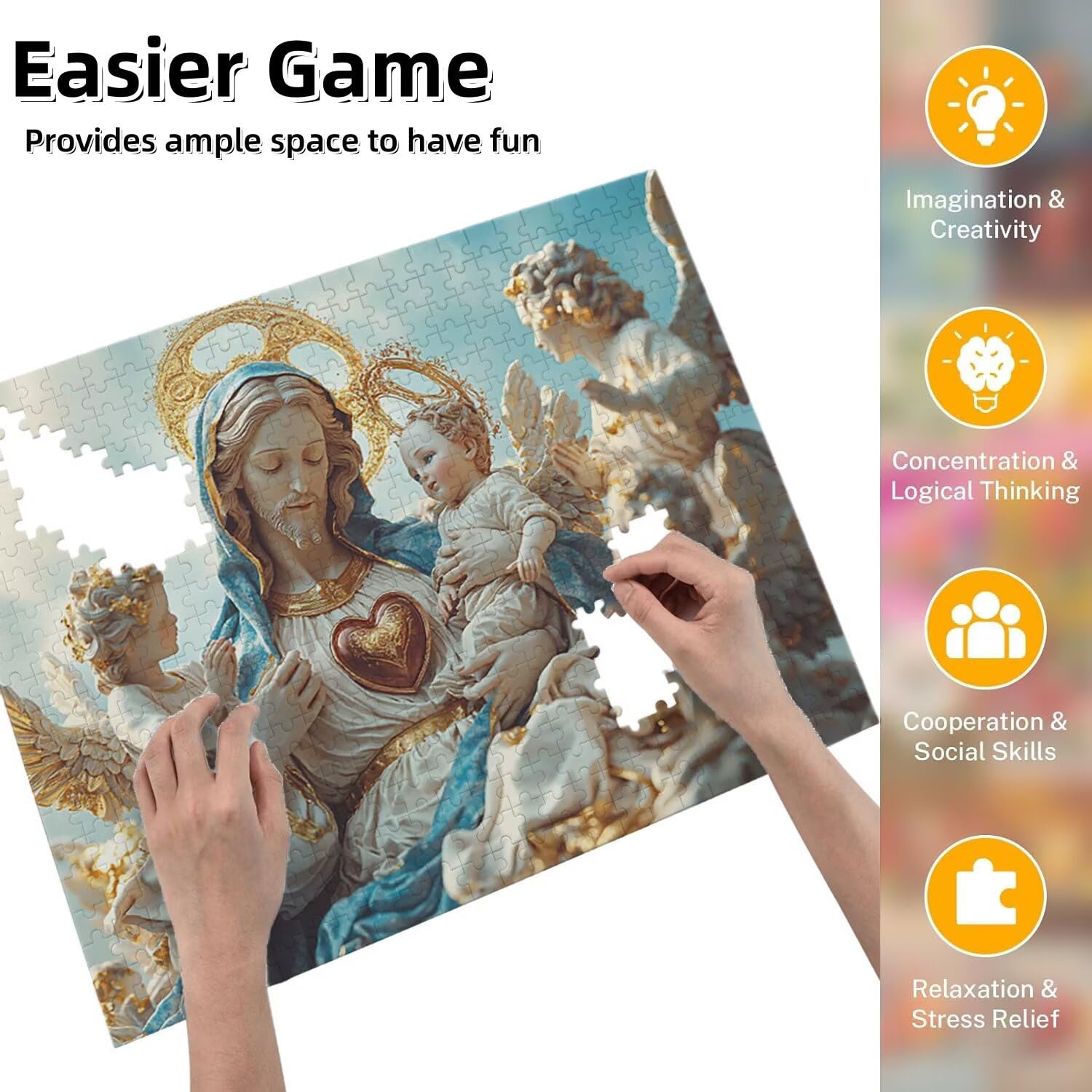 Jigsaw Puzzle, 5000 Pezzi Puzzle Classici, La Madre Puzzle Rilassamento Intelligence, Mpossibile Difficile Puzzle Impegnativo per Adulti Puzzle Gioco Familiare, Regalo per Amore Amico Angelo fr0-611