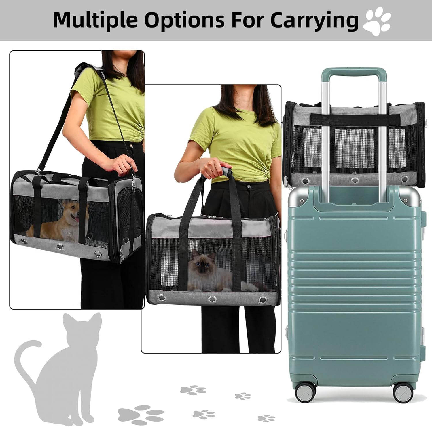 Soft Sided Foldable Cat/Dog/Pet Carrier Bag - Image 3