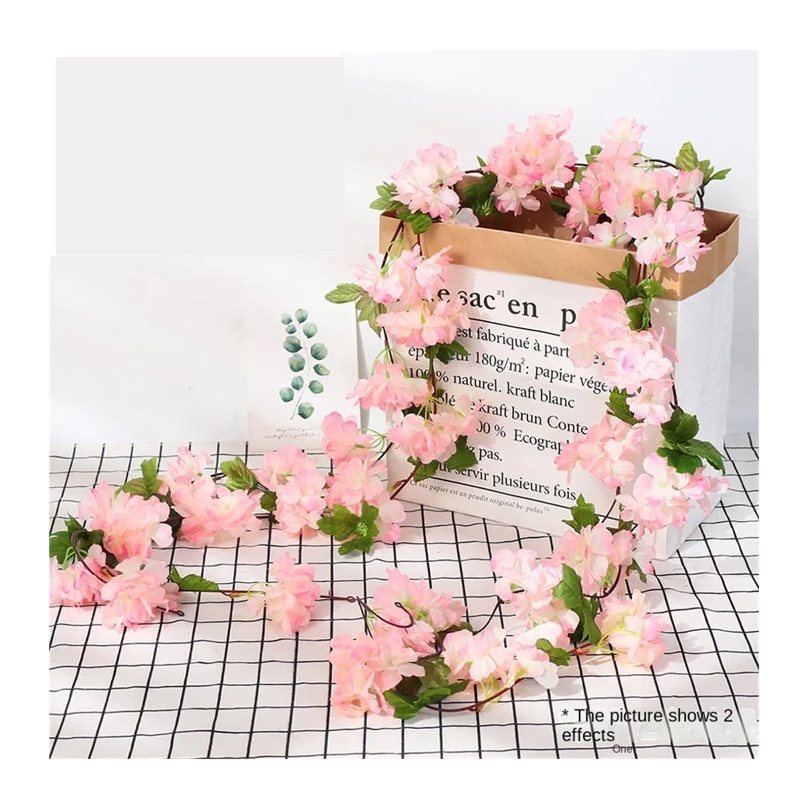 MNUvxzaewf 7ft 2m Foliage Outdoor Home Trailing Flower Hanging Wall Decor(Length 230cm 06)