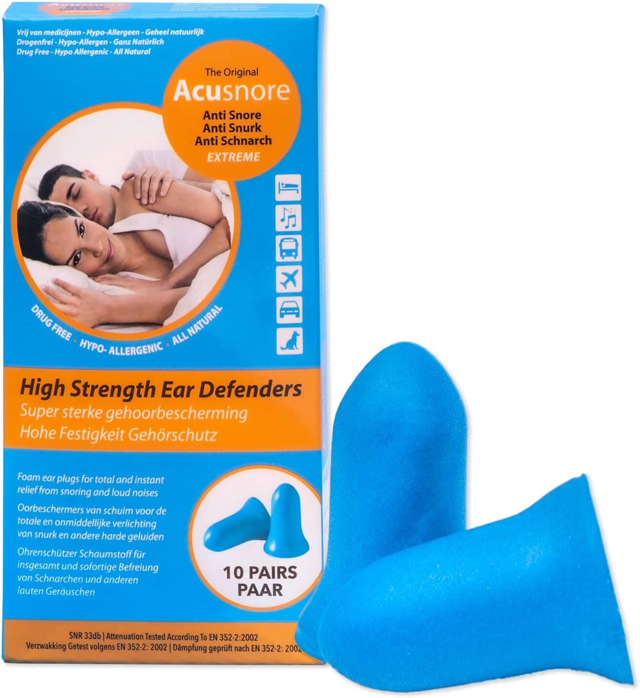 Anti Snore Extreme Ear Defenders, 10-Pair