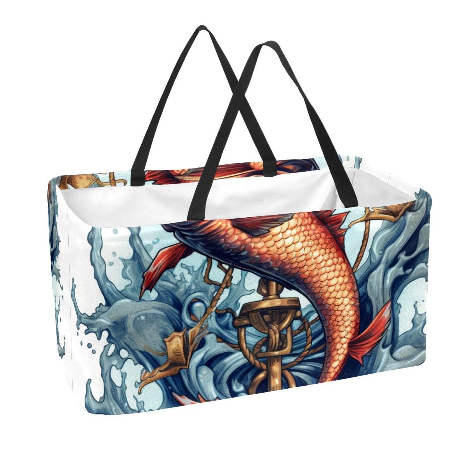 Sac d'épicerie réutilisable lavable et pliable grand panier de course