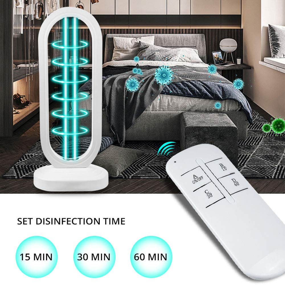 Lámpara ultravioleta doméstica, temporizador de 3 bloques Lámpara UV Esterilizador 50W 110V 220V Lámpara de cuarzo de ozono UV Luz de desinfección germicida UVC,220v eu plug