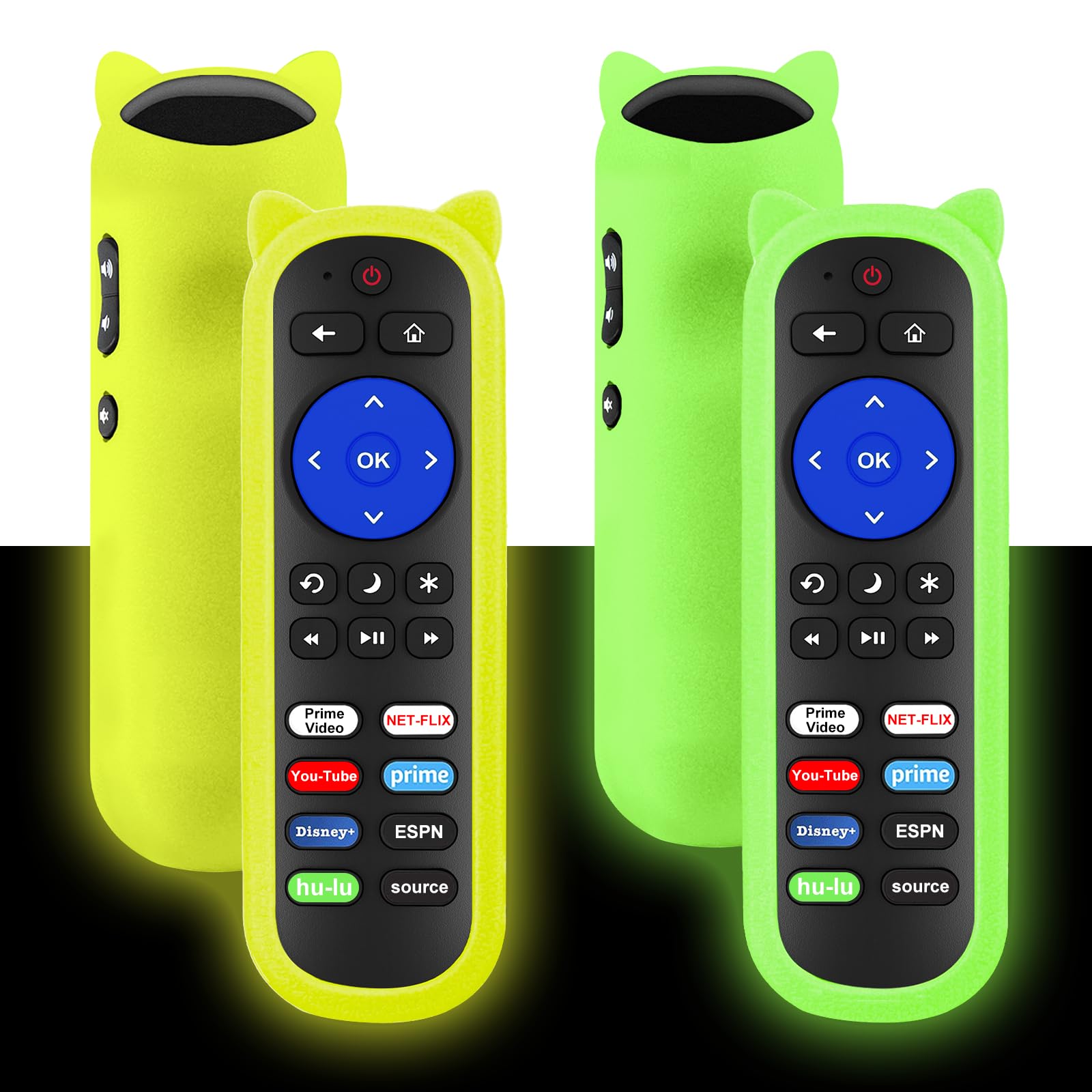Pack of 2 Universal Remote Compatible with Roku Remote and Roku TV Remote, for Roku Box 1 2 3 4, Express, Premiere, Ultra, for TCL Hisense Onn Hitachi