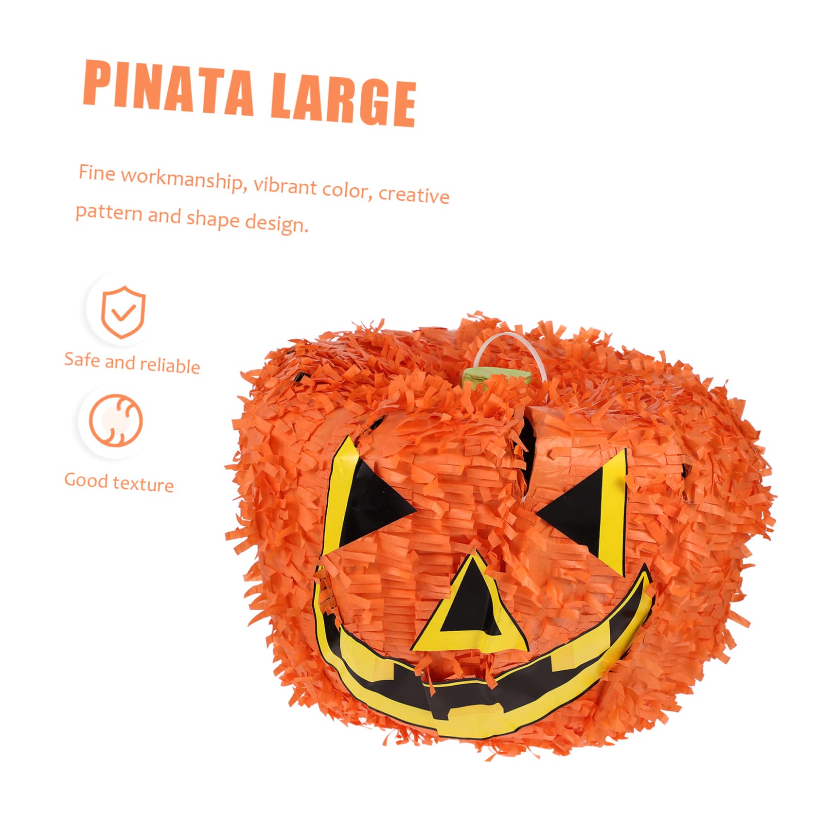 UPKOCH Kürbis Piñata aus Papier mit Umweltfreundlicher Füllung für Süßigkeiten Kreatives Spielzeug für Kinder für Ferienpartys und Feierlichkeiten
