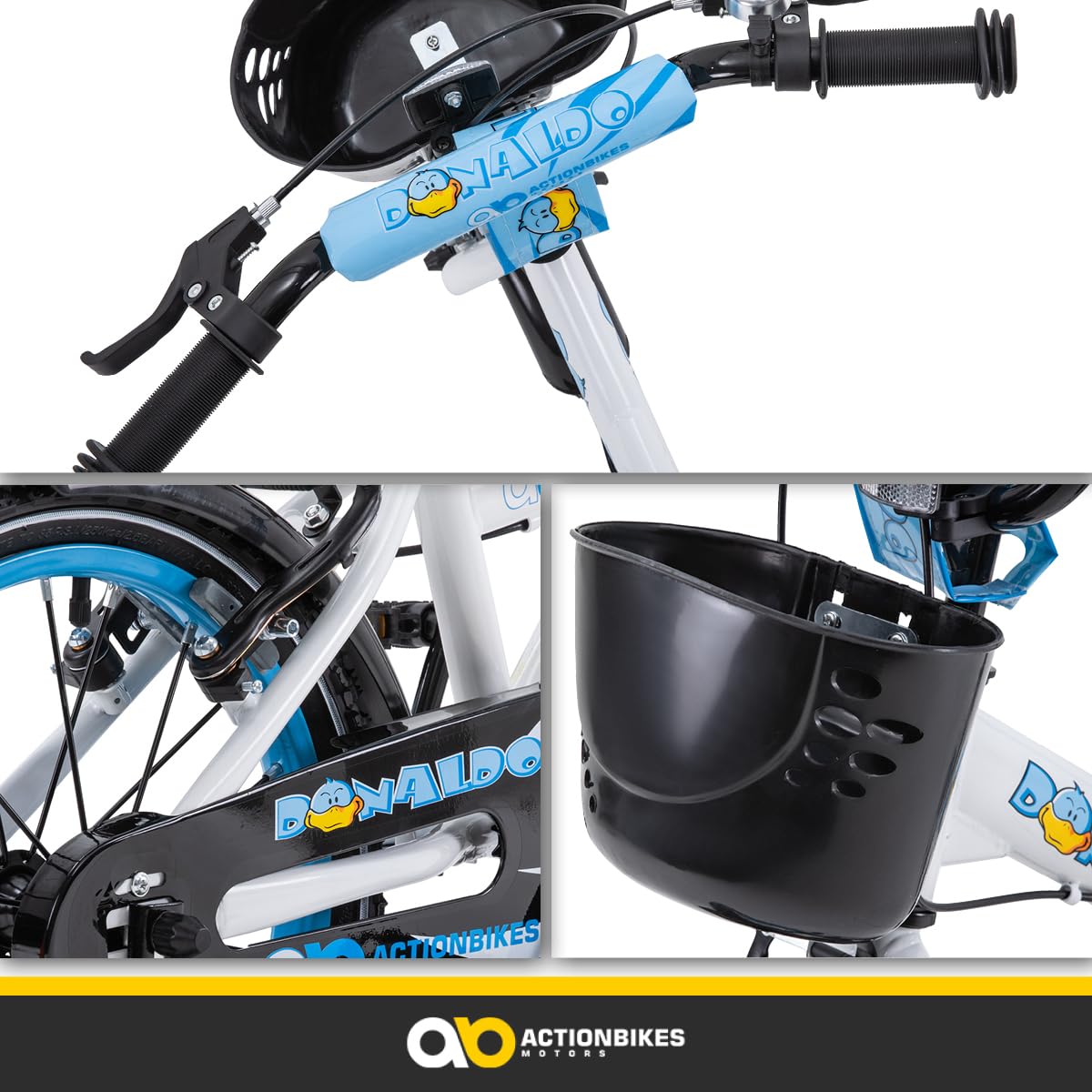 Actionbikes Kinderfahrrad | 12 16 20 Zoll - V-Brake Bremsen - Fahrrad für Kinder von 2-9 Jahren - Schutzblech v. / h - Kinder Fahrrad für Mädchen & Jungen - Fahrräder - Bicycle - Kinderrad - Bike