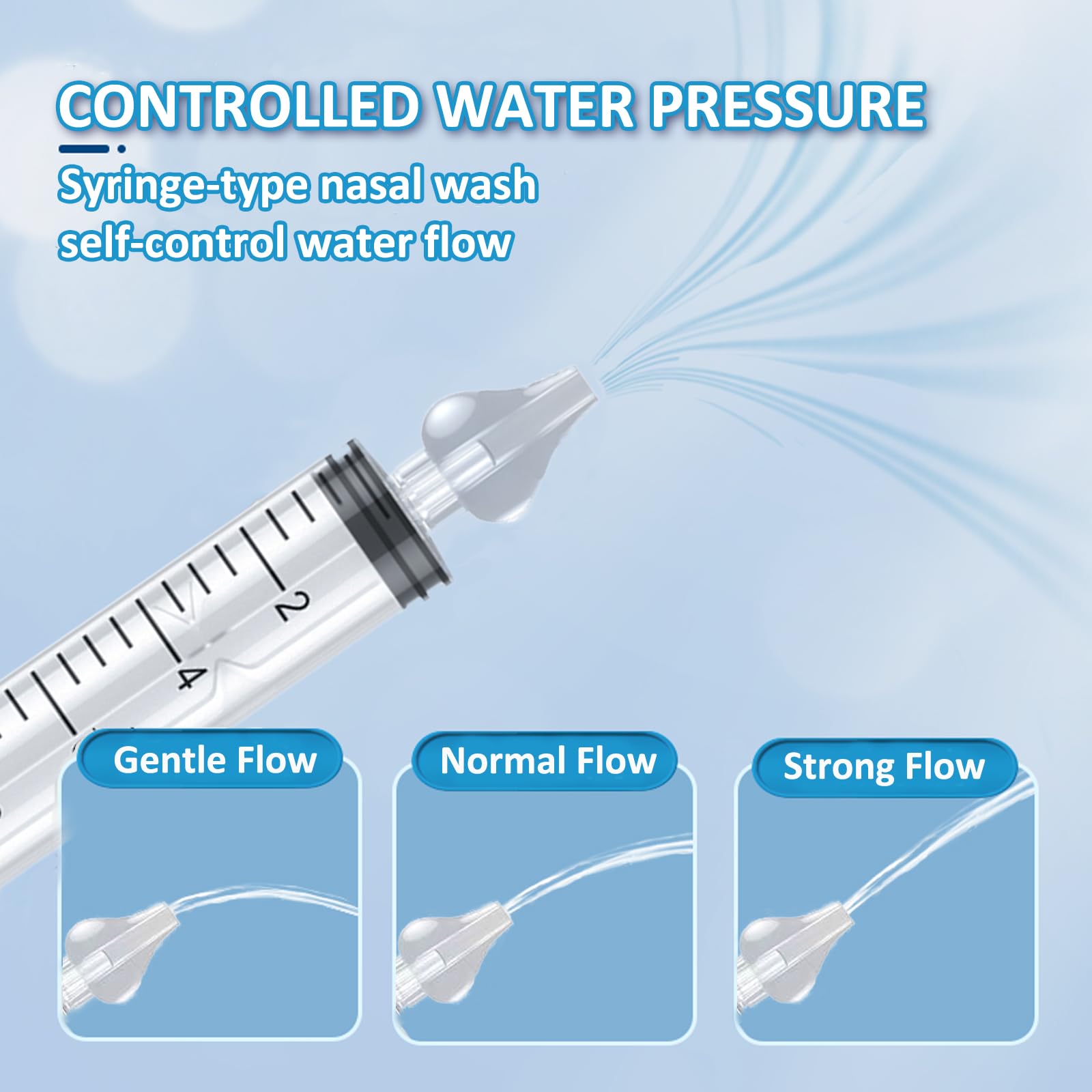 Siringa per Lavaggi Nasali Bambini ,2 pezzi Irrigatore Nasale 10ml, Siringhe Lavaggi Nasali con Punta in Silicone Morbido, Irrigazione Nasale Riutilizzabile Portatile Aspiratore Nasale
