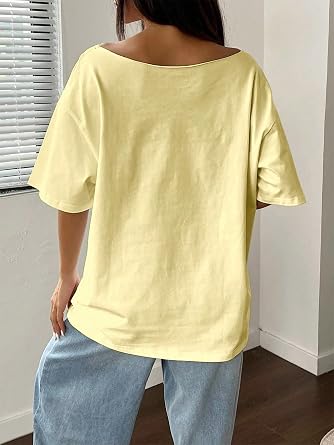 SOLY HUX Women's Off The Shoulder Graphic Tees Y2k Tshirts