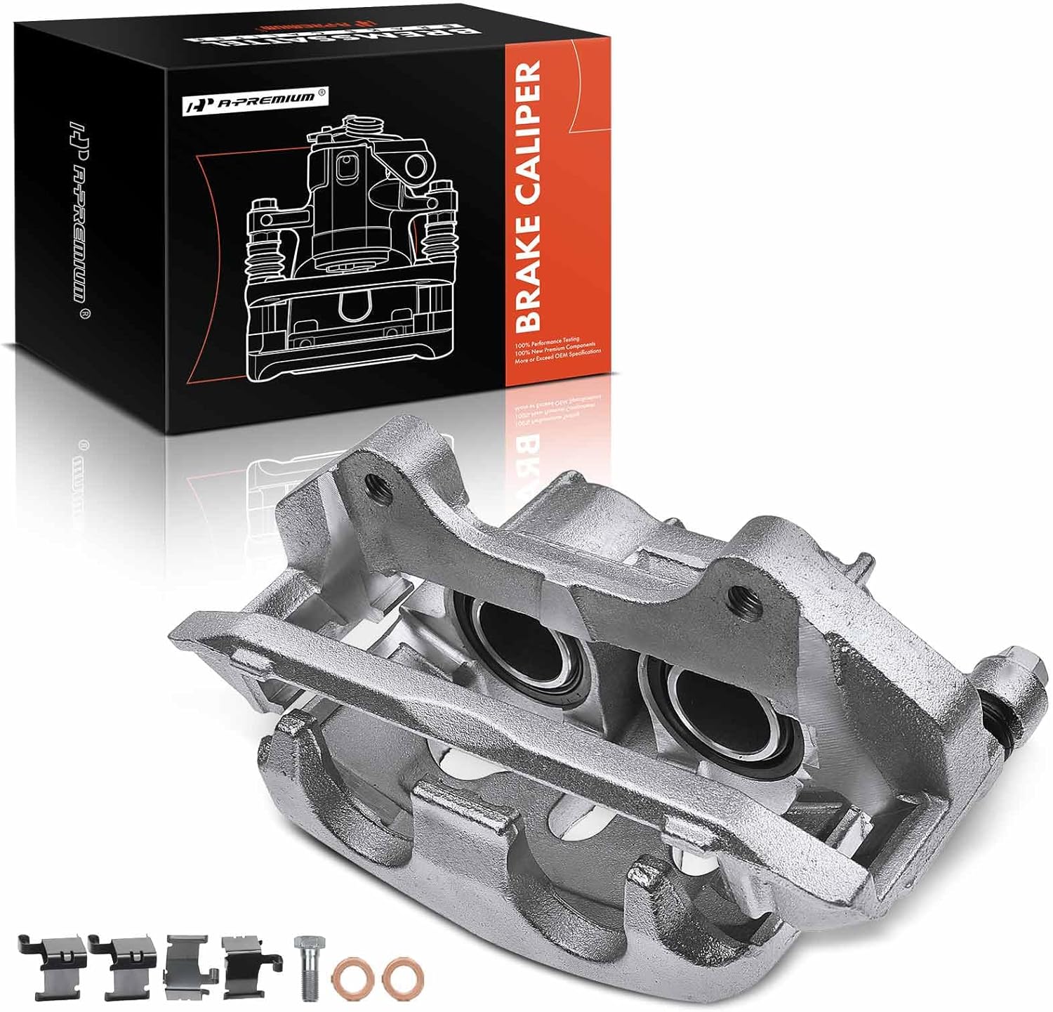 A-Premium Disc Brake Caliper Assembly with Bracket Compatible with Ford Explorer Flex Taurus 2013-2019 Lincoln MKS MKT Front Right