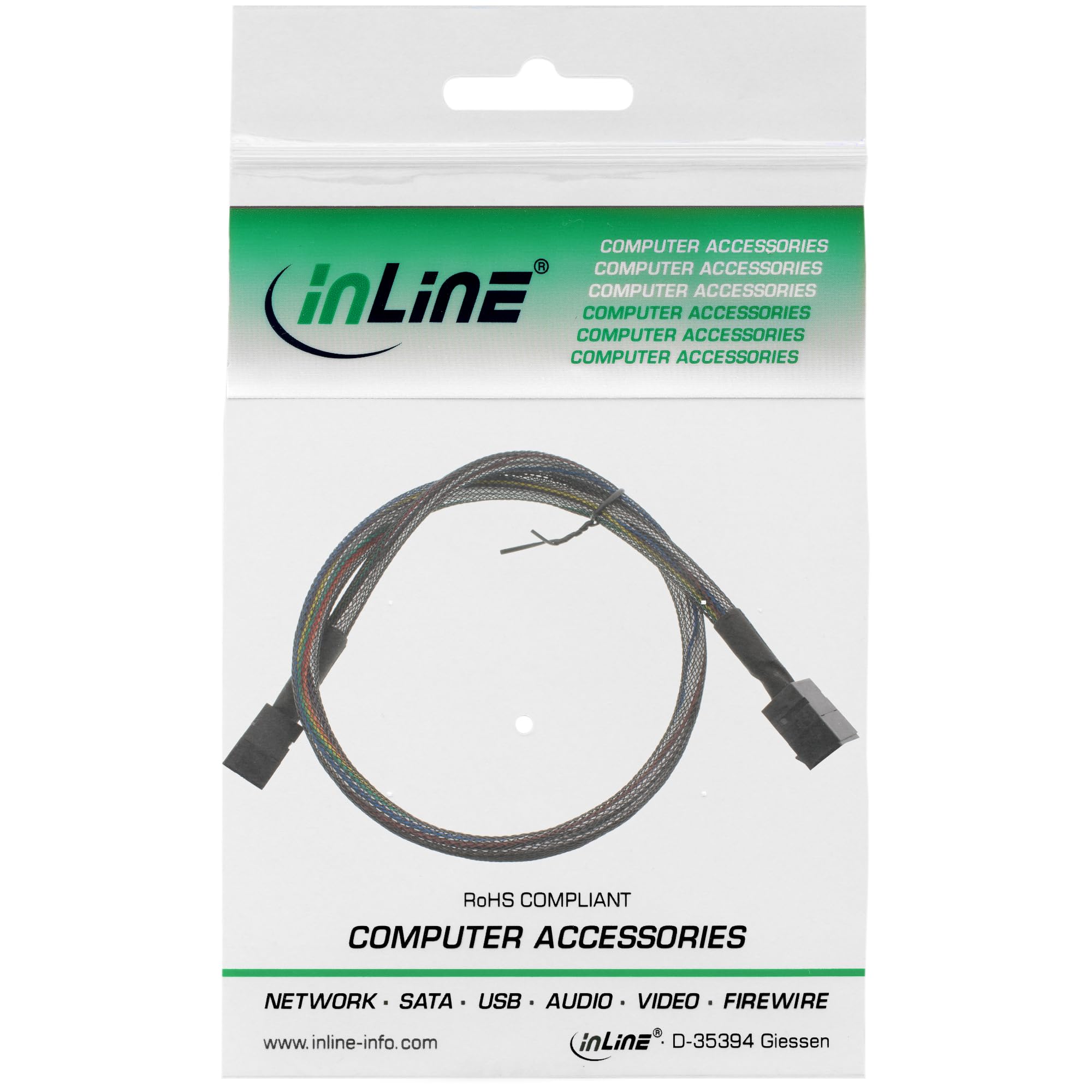 InLine 27625A kabel Mini-SAS HD, SFF-8643 do SFF-8643, z taśmą boczną, 0,5 m