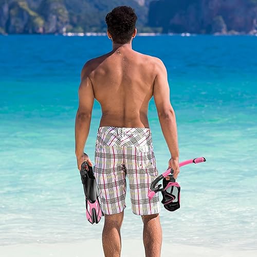 Miniatura 7 de Equipo de esnórquel para adultos, juego de esnórquel con aleta de máscara, esnórquel superior, kit de esnórquel de viaje, paquete de buceo de viaje,