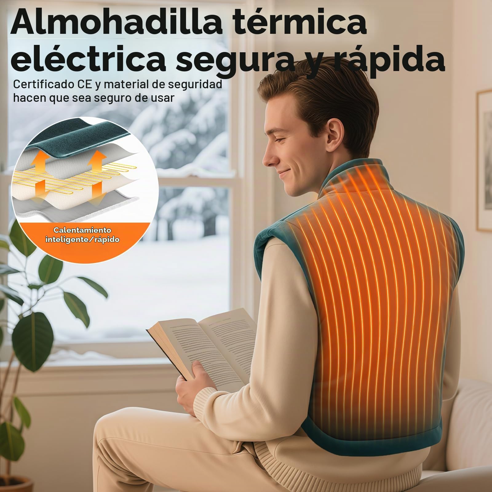 Lumbar Manta Electrica Espalda Y Cuello 60*85Cm – Apagado Automático De La | Este manta electrica espalda y cuello con apagado automático está diseñado con la última tecnología, cuenta con 9 niveles.