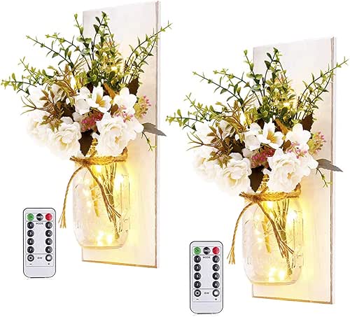 Rustic Wall Sconces Mason Jar Sconces Handmade Wall Art Hanging