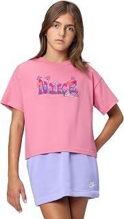 Nike Girls' Sportswear Boxy Camp T-Shirt