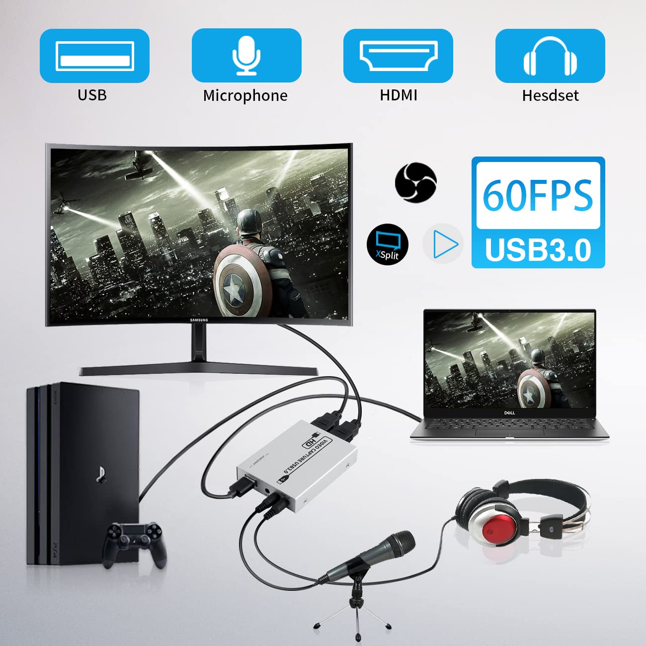 PACOXI キャプチャーカード Amazon.co.jp: PACOXI キャプチャカード 1080P 60FPS USB3.0