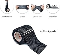 Vista 2 de [Paquete de 24 unidades de 2 pulgadas x 5 yardas] Vendajes autoadhesivos Carbou, vendaje deportivo elástico cohesivo para deportes, lesiones