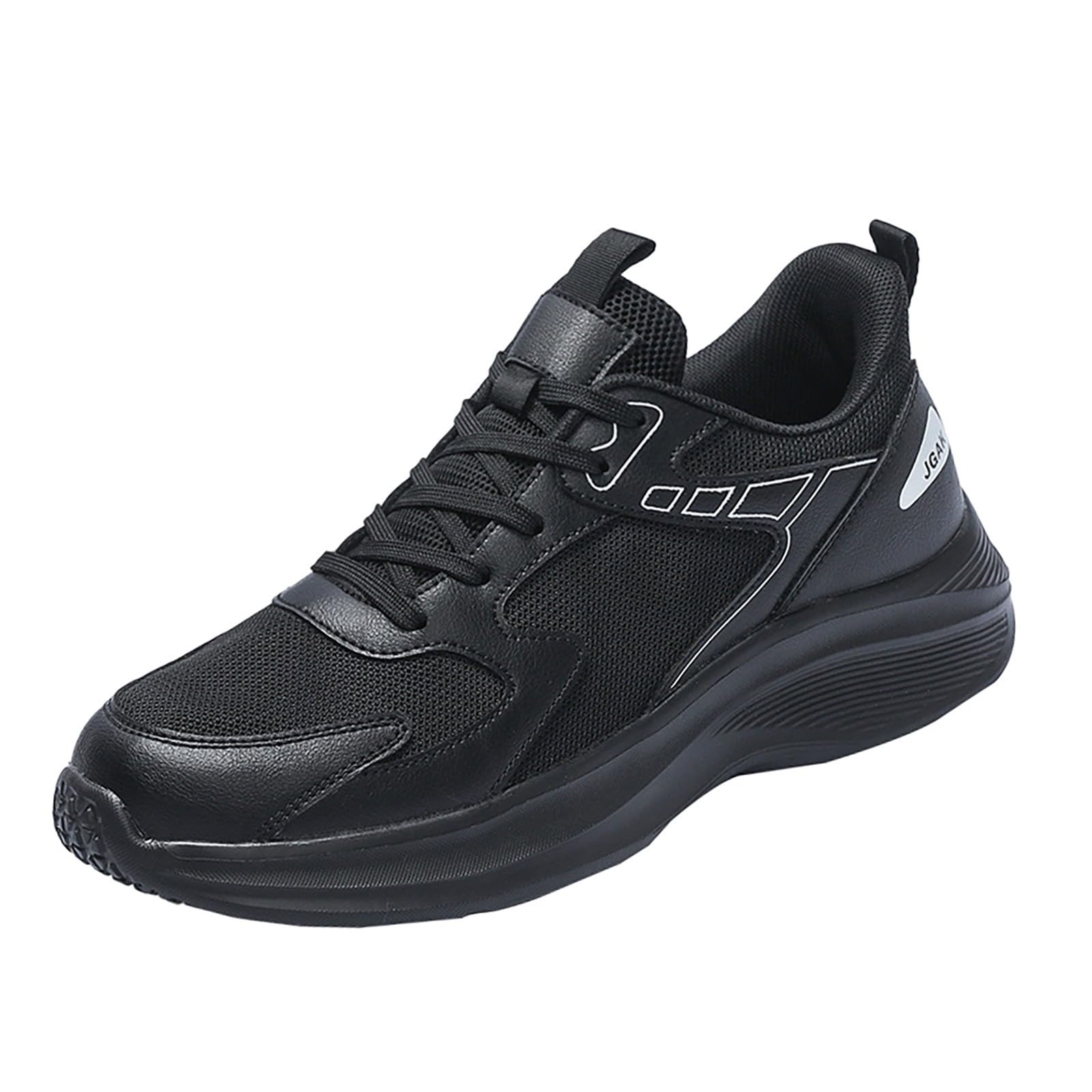 Generisch Sportschuhe Herren Fitnessstudio Breite Füße, Joggingschuhe Herren Gedämpft Breit Mesh Atmungsaktiv Walkingschuhe Weiche Sohle Barfußschuhe Schnürer Sneaker Bequeme Walkingschuhe