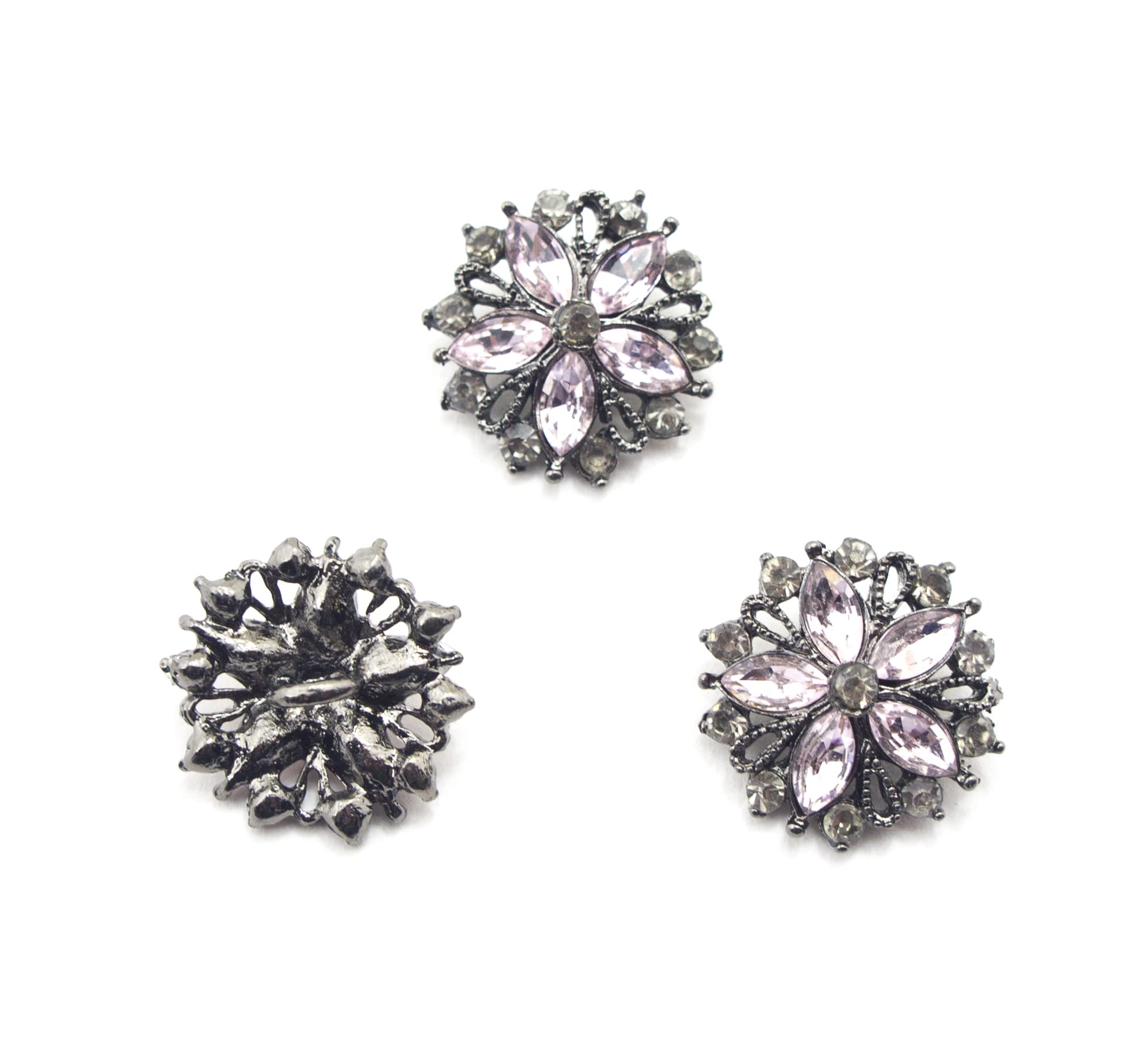 Boutons en cristal de verre rose clair style victorien vintage 24mm n°16 HAND pour tiroir