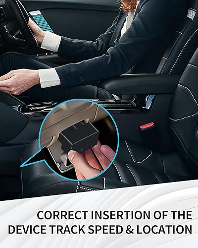 Miniatura 5 de LNCOON Rastreador GPS para vehículos, localizador de coche OBD 4G LTE, distancia ilimitada, localizador de velocidad y kilometraje en tiempo real,