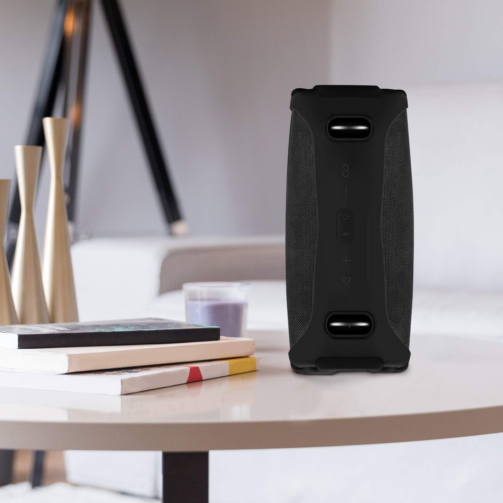 Custodia In Silicone Geekria Per JBL Flip 6 – Protettiva Impermeabile Con Tracolla E Moschettone, Design Con Icone Pulsanti - 3