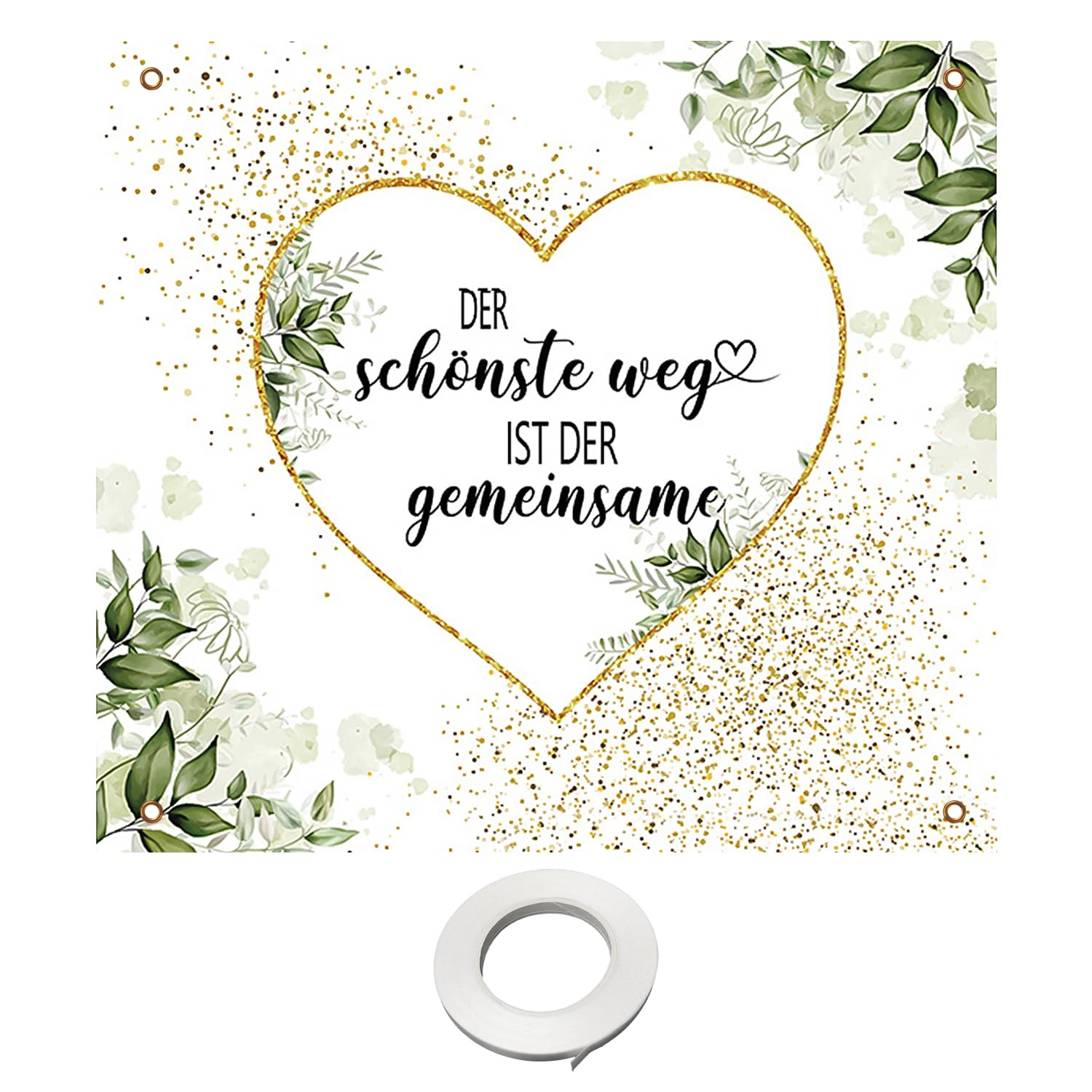 1 banner de boda de 200 x 180 cm con cinta de 6 m de largo, personalizable, decoración de boda para novia y novio.