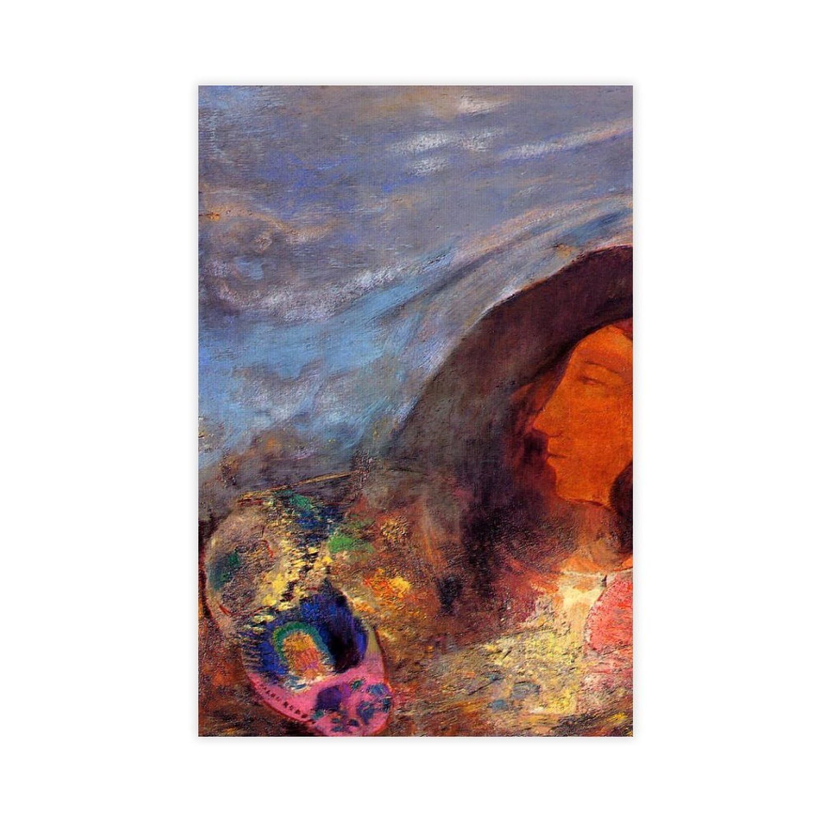 WCYB Poet’s Dream by Odilon Redon Prints Posters Canvas Deco Paintings Wall Art For Office Unframe 24" L X 36" W