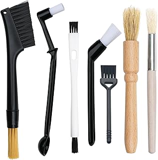 7-Piece Coffee Machine Cleaning Brush Set, Coffee Brush dusting Accessories, Wooden Cleaning Brush for Coffee Bean Grindin...